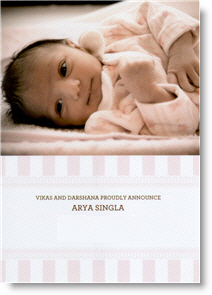 Arya's Birth Announcement